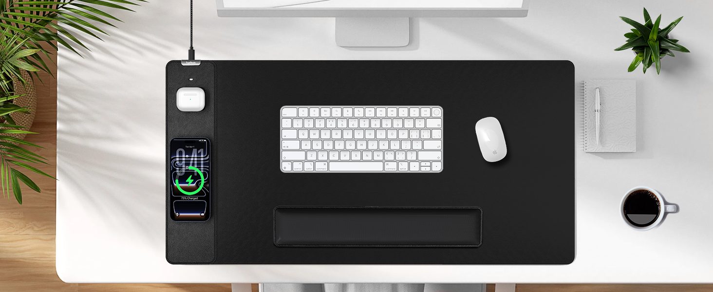 Charging desk mats